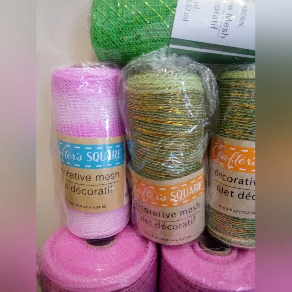 Lot Of Decorative Mesh Wreaths Crafts